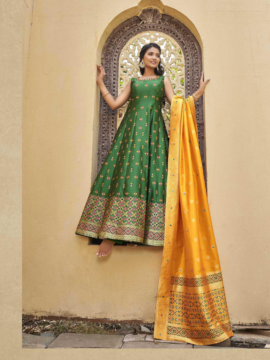 Premium designer salwar suit with dupatta IF - Green
