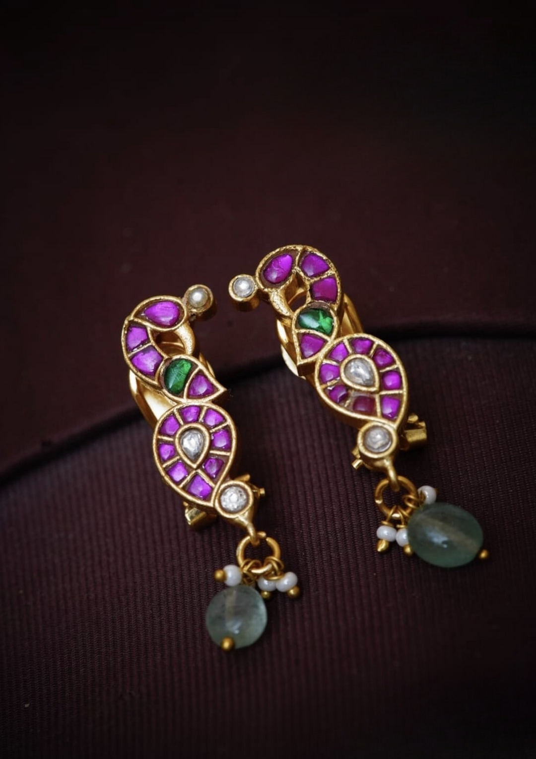Jadau Kundan and beads earrings Styleno150
