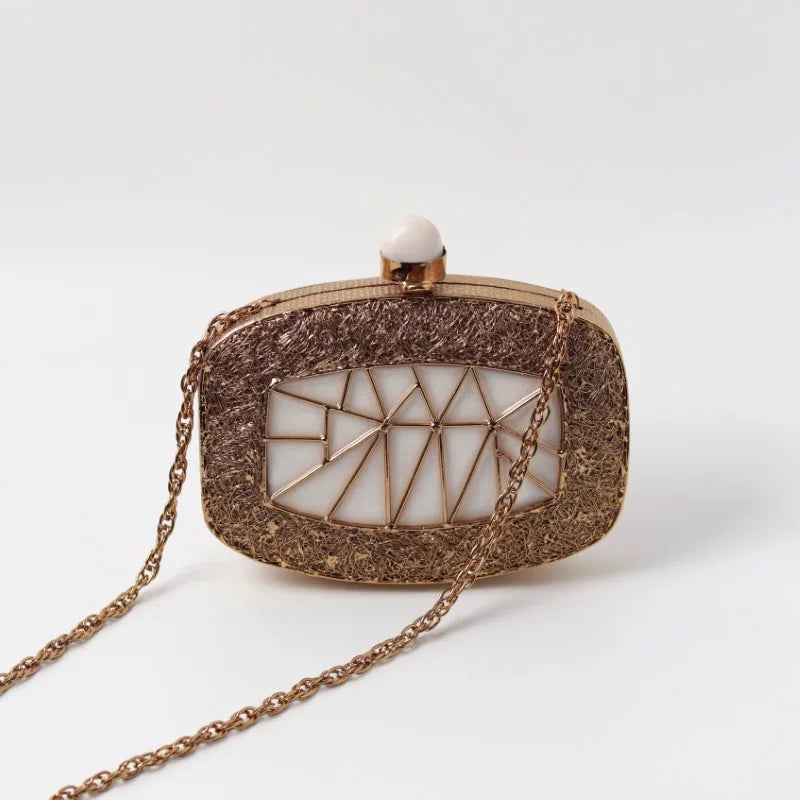 Alia Mother of Pearl Clutch