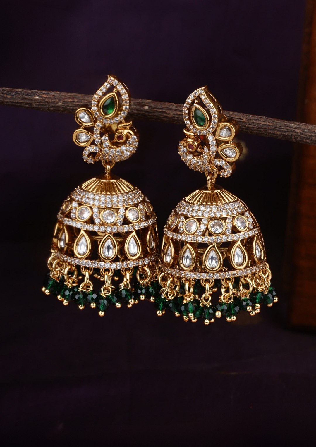 Kundan and beads earrings KC 370 S