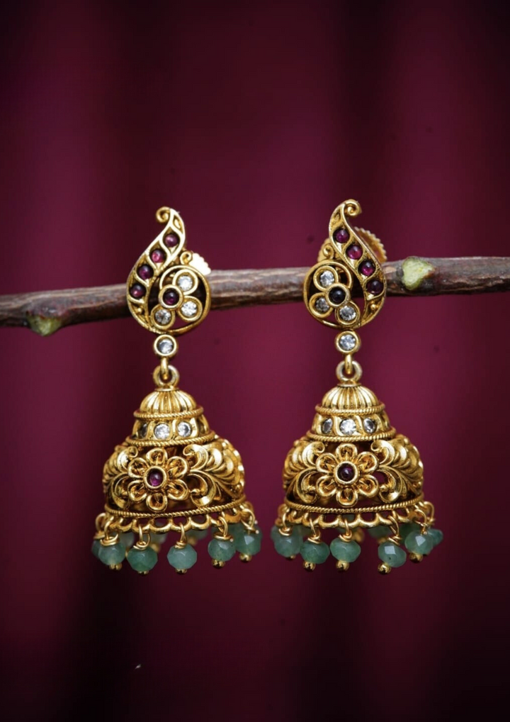 Kundan and beads earrings KC 405 S