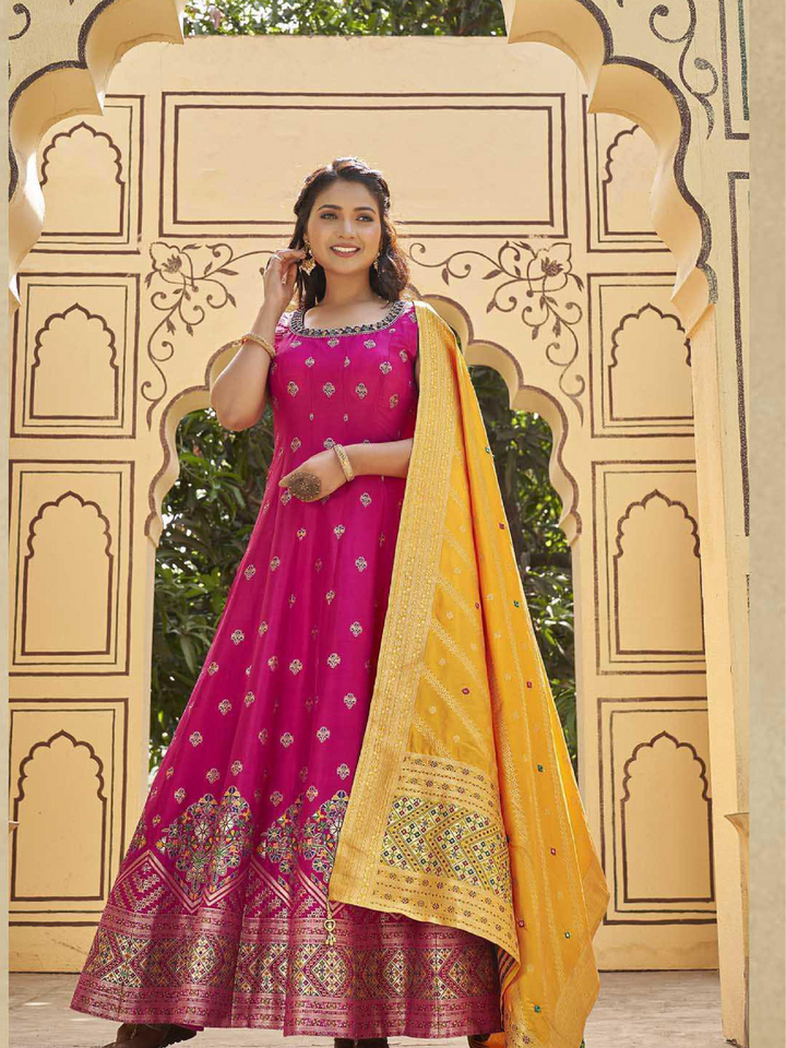 Premium designer salwar suit with dupatta IF - Pink
