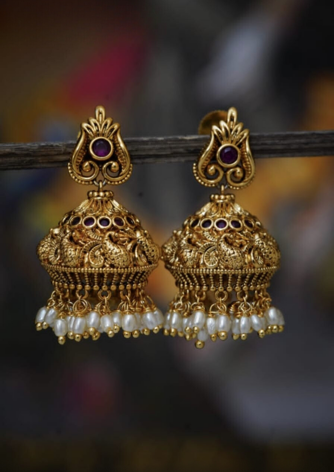 Kundan and beads earrings  Styleno115