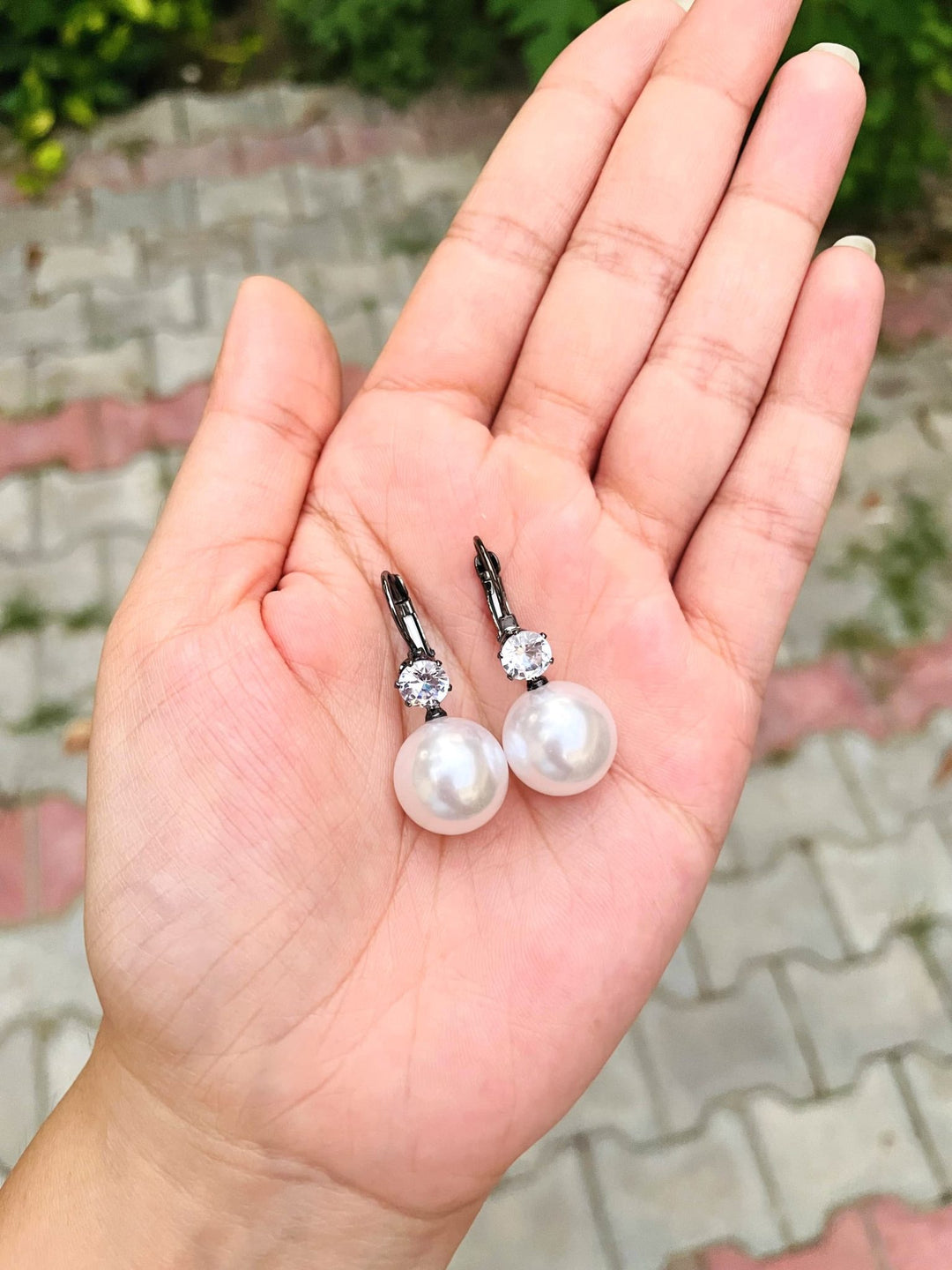 Pearl stone earrings SH